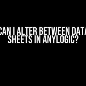 How Can I Alter Between Database Sheets in AnyLogic?