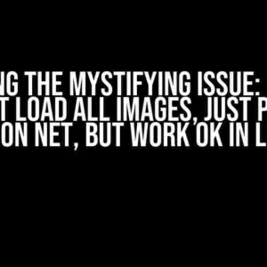 Solving the Mystifying Issue: “HTML Cannot Load All Images, Just Part of Them on Net, But Work OK in Local”